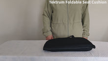 Load and play video in Gallery viewer, Tektrum CLASSIC Foldable Orthopedic Cool Gel Seat Cushion with Handle for Home, Office, Car, Chairs, Travel - Relief for Back, Tailbone, Sciatica, Pain/Discomfort, Promotes Healthy Posture (TD-GS1203-BLK)