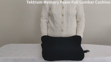 Load and play video in Gallery viewer, Tektrum Full Lumbar Entire Back Support Cushion for Home/Office Chair, Car Seat - Washable Cover, Ergonomic Thick 3D Design Fit Body Curve - Back Pain Relief, Improve Posture - Black (TD-QFC024-BLK)