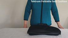 Load and play video in Gallery viewer, Tektrum THICK Foldable Orthopedic Cool Gel Seat Cushion with Handle for Home, Office, Chairs, Car, Travel - Relief for Back, Sciatica, Tailbone Pain/Discomfort, Promotes Healthy Posture (TD-GS1631-BLK)