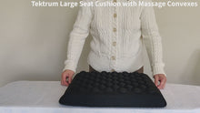 Load and play video in Gallery viewer, Tektrum Extra Thick Cool Gel Orthopedic Seat Cushion with Massage Convexes for Wheelchair, Office, Home, Car – Relief for Sweaty Bottom, Sciatica, Coccyx, Back Pain, Tailbone Pain (TD-GS1202-BLK)