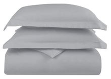 Load image into Gallery viewer, Tektrum 3 Piece 3pc Duvet Cover Set with Button Enclosure - 1800 Supreme Collection Super Soft Hotel Luxury Durable 100 GSM Brushed Microfiber, Wrinkle & Fade Resistant (Grey)
