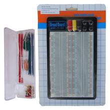 Load image into Gallery viewer, Tektrum Solderless Experiment Plug-In Breadboard Kit With Pre-Formed Solid Jumper Wires For Proto-Typing Circuit (1660 Tie-Points)