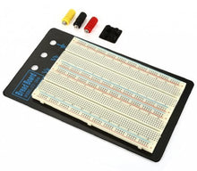 Load image into Gallery viewer, Tektrum Externally Powered Solderless 1660 Tie-Points Experiment Plug-in Breadboard with Aluminum Back Plate, Jumper Wires, Power Module, Wall Adaptor for Proto-Typing Circuit