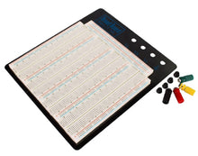 Load image into Gallery viewer, Tektrum Externally Powered Solderless 3220 Tie-Points Experiment Plug-In Breadboard With Aluminum Back Plate And Jumper Wires For Proto-Typing Circuit