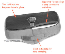 Load image into Gallery viewer, Tektrum Orthopedic Memory Foam Seat Cushion for Back Pain, Sciatica, Coccyx, Tailbone, Spinal Alignment, Hemorrhoids, Prostate, Sitting long hours - Office, Home, Car, Plane, Wheelchair (TD-C-16-GREY)