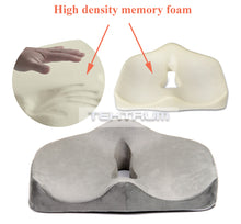 Load image into Gallery viewer, Tektrum Orthopedic Memory Foam Seat Cushion for Back Pain, Sciatica, Coccyx, Tailbone, Spinal Alignment, Hemorrhoids, Prostate, Sitting long hours - Office, Home, Car, Plane, Wheelchair (TD-C-16-GREY)