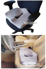 Load image into Gallery viewer, Tektrum Orthopedic Cool Gel Enhanced Seat Cushion, Gel Memory Foam Coccyx Cushion for Back Pain, Sciatica, Tailbone, Prostate, Sitting Long Hours - Office, Home, Car, Plane, Wheelchair (TD-02NJ-GREY)