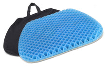 Load image into Gallery viewer, Tektrum Large Thick Orthopedic Premium Gel Seat Cushion Pad for Wheelchair, Car, Home, Office, Chairs, Travel - Relief for Sweaty Bottom, Hip Pain, Pressure Sore – Portable, Durable (TD-GS1612-BLK)