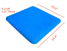 Load image into Gallery viewer, Tektrum Thick Orthopedic Premium Gel Seat Cushion Pad for Wheelchair, Car, Home, Office, Chairs, Travel - Relief for Hip Pain, Back Pain, Sweaty Bottom - Portable, Durable, Comfortable (TD-GS1703-BLK)