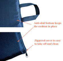 Load image into Gallery viewer, Tektrum Thick Orthopedic Premium Gel Seat Cushion Pad for Wheelchair, Car, Home, Office, Chairs, Travel - Relief for Hip Pain, Back Pain, Sweaty Bottom - Portable, Durable, Comfortable (TD-GS1703-BLK)