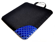 Load image into Gallery viewer, Tektrum Thick Orthopedic Premium Gel Seat Cushion Pad for Wheelchair, Car, Home, Office, Chairs, Travel - Relief for Hip Pain, Back Pain, Sweaty Bottom - Portable, Durable, Comfortable (TD-GS1703-BLK)