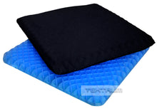 Load image into Gallery viewer, Tektrum Thick Orthopedic Premium Gel Seat Cushion Pad for Wheelchair, Car, Home, Office, Chairs, Travel - Relief for Hip Pain, Back Pain, Sweaty Bottom - Portable, Durable, Comfortable (TD-GS1703-BLK)