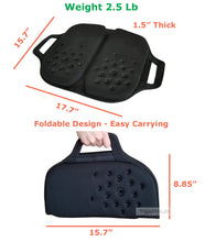 Load image into Gallery viewer, Tektrum CLASSIC Foldable Orthopedic Cool Gel Seat Cushion with Handle for Home, Office, Car, Chairs, Travel - Relief for Back, Tailbone, Sciatica, Pain/Discomfort, Promotes Healthy Posture (TD-GS1203-BLK)