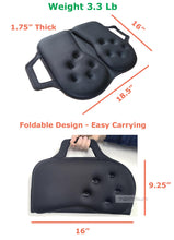 Load image into Gallery viewer, Tektrum THICK Foldable Orthopedic Cool Gel Seat Cushion with Handle for Home, Office, Chairs, Car, Travel - Relief for Back, Sciatica, Tailbone Pain/Discomfort, Promotes Healthy Posture (TD-GS1631-BLK)