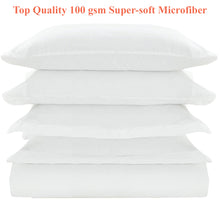 Load image into Gallery viewer, Tektrum 5 Piece 5pc Duvet Cover Set with Button Enclosure - Wrinkle & Fade Resistant, 1800 Supreme Collection Super Soft Hotel Luxury Durable 100 GSM Brushed Microfiber (White)