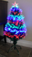 Load image into Gallery viewer, Tektrum 36inch/3ft Artificial Christmas Color Changing Fiber Optic Circular Lights Tree with LED Lighted Star TOP for Christmas/Holiday/Party (TD-SYFT16-14C)