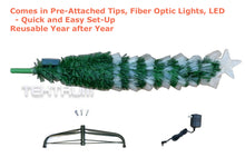 Load image into Gallery viewer, Tektrum 36inch/3ft Artificial Christmas Color Changing Fiber Optic Circular Lights Tree with LED Lighted Star TOP for Christmas/Holiday/Party (TD-SYFT16-14C)