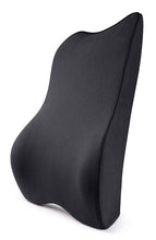 Load image into Gallery viewer, Tektrum Orthopedic Back Support Lumbar Cushion for Home/Office Chair, Car Seat - Ergonomic Thick 3D Design Fit Body Curve, Washable Cover - Best for Back Pain Relief, Improve Posture - Black (TD-QFC015-A-BLK)