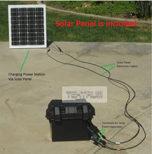 Load image into Gallery viewer, Tektrum Portable 1000w (2000w Peak) Powerpack Power Source Station, Silent Gas Free Generator with 420Wh/35Ah Battery, Solar Panel - Power up Mini-Fridge, TV - Plug-N-Play