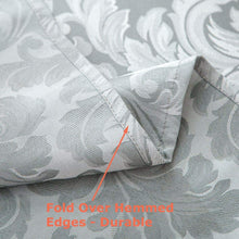 Load image into Gallery viewer, Tektrum Heavy Duty 90 inch Round Damask Jacquard Tablecloth Table Cover - Waterproof/Spill Proof/Stain Resistant/Wrinkle Free - Great for Banquet, Parties, Dinner, Kitchen, Wedding (Silver Gray)