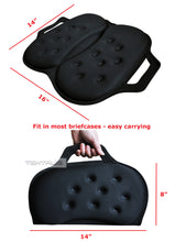 Load image into Gallery viewer, Tektrum LITE Portable Foldable Cool Gel Orthopedic Seat Cushion with Handle -Travel, Airplane, Car, Home, Office, Chairs -Relief for Tailbone, Sciatica, Back Pain, Prostate, Postnatal (TD-GS1205-BLK)