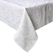 Load image into Gallery viewer, Tektrum Heavy Duty Square/Rectangular Damask Jacquard Tablecloth Table Cover - Waterproof/Spill Proof/Stain Resistant/Wrinkle Free - Great for Banquet, Parties, Dinner, Kitchen, Wedding (White)