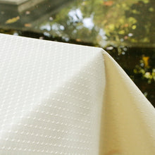 Load image into Gallery viewer, Tektrum Heavy Duty Square/Rectangular Elegant Waffle Weave Check Jacquard Tablecloth Table Cover - Waterproof/Spill Proof/Stain Resistant/Wrinkle Free/Heavy Duty - Great for Dinner, Banquet, Parties, Wedding (Beige)