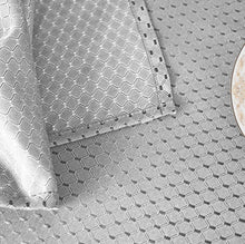 Load image into Gallery viewer, Tektrum Heavy Duty Square/Rectangular Elegant Waffle Weave Check Jacquard Tablecloth Table Cover - Waterproof/Spill Proof/Stain Resistant/Wrinkle Free/Heavy Duty - Great for Dinner, Banquet, Parties, Wedding (Sliver Grey)