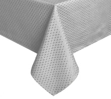 Load image into Gallery viewer, Tektrum Heavy Duty Square/Rectangular Elegant Waffle Weave Check Jacquard Tablecloth Table Cover - Waterproof/Spill Proof/Stain Resistant/Wrinkle Free/Heavy Duty - Great for Dinner, Banquet, Parties, Wedding (Sliver Grey)