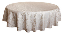 Load image into Gallery viewer, Tektrum Heavy Duty 70 inch Round Damask Jacquard Tablecloth Table Cover - Waterproof/Spill Proof/Stain Resistant/Wrinkle Free - Great for Banquet, Parties, Dinner, Kitchen, Wedding (Beige)