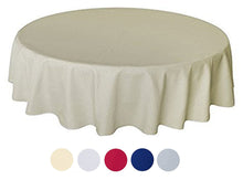 Load image into Gallery viewer, Tektrum Heavy Duty 70 inch Round Elegant Waffle Weave Check Jacquard Tablecloth Table Cover - Waterproof/Spill Proof/Stain Resistant/Wrinkle Free/Heavy Duty - Great for Dinner, Banquet, Parties, Wedding (Beige)
