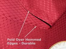Load image into Gallery viewer, Tektrum Heavy Duty 70 inch Round Elegant Waffle Weave Check Jacquard Tablecloth Table Cover - Waterproof/Spill Proof/Stain Resistant/Wrinkle Free/Heavy Duty - Great for Dinner, Banquet, Parties, Wedding (Wine Red)