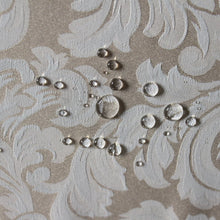 Load image into Gallery viewer, Tektrum Heavy Duty 70 inch Round Damask Jacquard Tablecloth Table Cover - Waterproof/Spill Proof/Stain Resistant/Wrinkle Free - Great for Banquet, Parties, Dinner, Kitchen, Wedding (Beige)