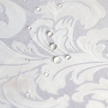 Load image into Gallery viewer, Tektrum Heavy Duty 70 inch Round Damask Jacquard Tablecloth Table Cover - Waterproof/Spill Proof/Stain Resistant/Wrinkle Free - Great for Banquet, Parties, Dinner, Kitchen, Wedding (White)