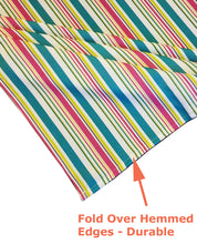 Load image into Gallery viewer, Tektrum Square/Rectangular Modern Printed Tablecloth Table Cover - Waterproof/Spill Proof/Stain Resistant/Wrinkle Free - for Camping Picnic, Dinner (Colorful Stripe)