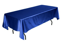 Load image into Gallery viewer, Tektrum Rectangular Silky Satin Tablecloth - Premium Fabric - Best for Wedding Party Banquet Events Restaurant Kitchen Dining Decoration - Royal Blue Color