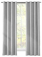 Load image into Gallery viewer, Tektrum Cotton Thermal Insulated Blackout Room Darkening Window Curtains with Grommet Top, Home Decorative Light Blocking Elegant Drapes for Living Room Bedroom, 2 Panels (Grey)
