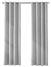 Load image into Gallery viewer, Tektrum Cotton Thermal Insulated Blackout Room Darkening Window Curtains with Grommet Top, Home Decorative Light Blocking Elegant Drapes for Living Room Bedroom, 2 Panels (Grey)