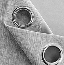 Load image into Gallery viewer, Tektrum Cotton Thermal Insulated Blackout Room Darkening Window Curtains with Grommet Top, Home Decorative Light Blocking Elegant Drapes for Living Room Bedroom, 2 Panels (Grey)