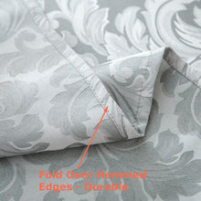 Load image into Gallery viewer, Tektrum Heavy Duty Square/Rectangular Damask Jacquard Tablecloth Table Cover - Waterproof/Spill Proof/Stain Resistant/Wrinkle Free - Great for Banquet, Parties, Dinner, Kitchen, Wedding (Silver Gray)