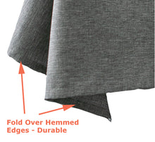 Load image into Gallery viewer, Tektrum Square/Rectangular Faux Linen Textured Tablecloth Table Cover - Waterproof/Spill Proof/Stain Resistant/Wrinkle Free/Heavy Duty - Great for Banquet, Parties, Dinner, Kitchen, Wedding (Charcoal)