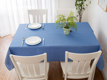 Load image into Gallery viewer, Tektrum Square/Rectangular Herringbone Jacquard Textured Tablecloth Table Cover - Waterproof/Spill Proof/Stain Resistant/Wrinkle Free/Heavy Duty -Great for Banquet, Parties, Dinner, Wedding (Blue)