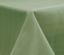 Load image into Gallery viewer, Tektrum Square/Rectangular Herringbone Jacquard Textured Tablecloth Table Cover - Waterproof/Spill Proof/Stain Resistant/Wrinkle Free/Heavy Duty -Great for Banquet, Parties, Dinner, Wedding (Green)