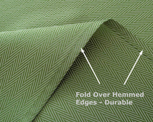 Load image into Gallery viewer, Tektrum Square/Rectangular Herringbone Jacquard Textured Tablecloth Table Cover - Waterproof/Spill Proof/Stain Resistant/Wrinkle Free/Heavy Duty -Great for Banquet, Parties, Dinner, Wedding (Green)