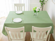 Load image into Gallery viewer, Tektrum Square/Rectangular Herringbone Jacquard Textured Tablecloth Table Cover - Waterproof/Spill Proof/Stain Resistant/Wrinkle Free/Heavy Duty -Great for Banquet, Parties, Dinner, Wedding (Green)