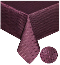 Load image into Gallery viewer, Tektrum Heavy Duty Square/Rectangular Elegant Waffle Weave Check Jacquard Tablecloth Table Cover - Waterproof/Spill Proof/Stain Resistant/Wrinkle Free/Heavy Duty - Great for Dinner, Banquet, Parties, Wedding (Burgundy)