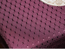 Load image into Gallery viewer, Tektrum Heavy Duty Square/Rectangular Elegant Waffle Weave Check Jacquard Tablecloth Table Cover - Waterproof/Spill Proof/Stain Resistant/Wrinkle Free/Heavy Duty - Great for Dinner, Banquet, Parties, Wedding (Burgundy)