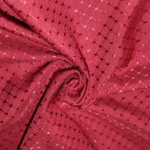 Load image into Gallery viewer, Tektrum Heavy Duty 70 inch Round Elegant Waffle Weave Check Jacquard Tablecloth Table Cover - Waterproof/Spill Proof/Stain Resistant/Wrinkle Free/Heavy Duty - Great for Dinner, Banquet, Parties, Wedding (Wine Red)