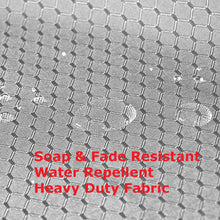 Load image into Gallery viewer, Tektrum Heavy Duty Waffle Weave Jacquard Shower Curtain with Hooks for Hotel Home, Water Repellent Bathroom Curtains, Rust Proof Metal Grommets (Grey)