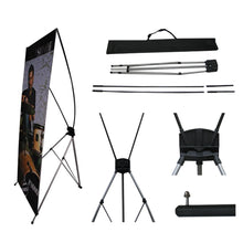 Load image into Gallery viewer, Tektrum Large 32 x 71 Inches Tripod X Banner Stand for Trade Show/Store Display